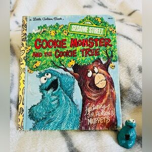 1981 Cookie Monster and the Cookie Tree Little Golden Book/Pencil Topper